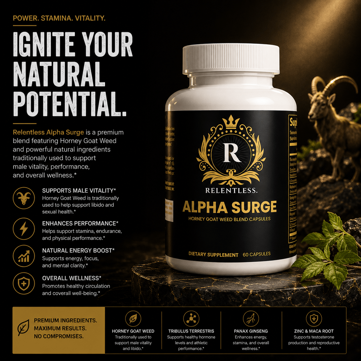 Horny Goat Weed Blend - Relentless Men's Skincare
