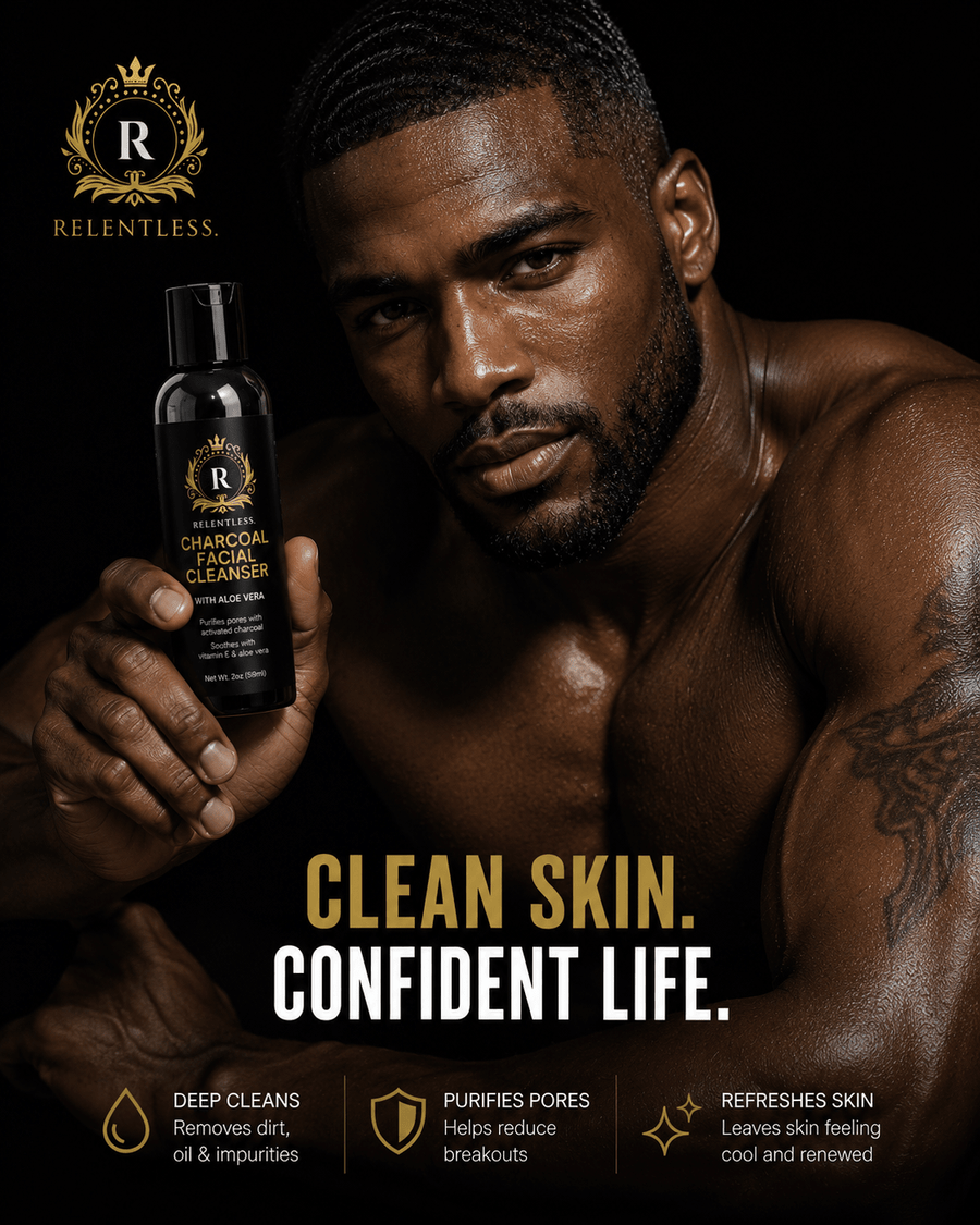 Relentless Charcoal Facial Cleanser bottle
