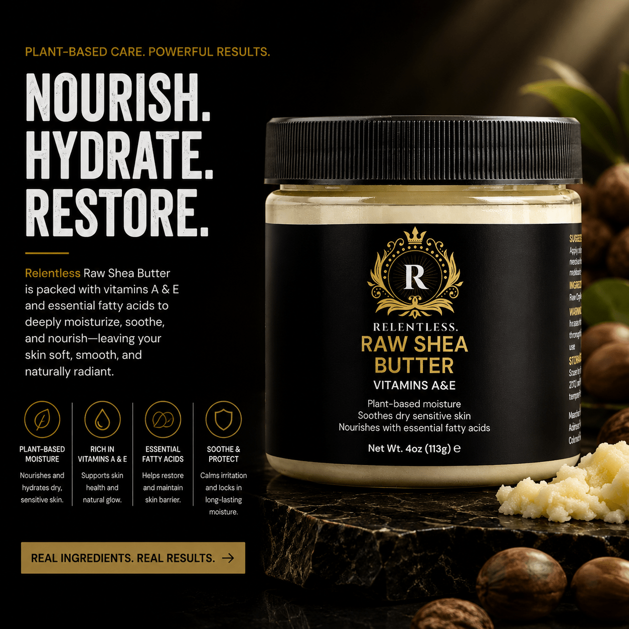 Raw Shea Butter - Relentless Men's Skincare