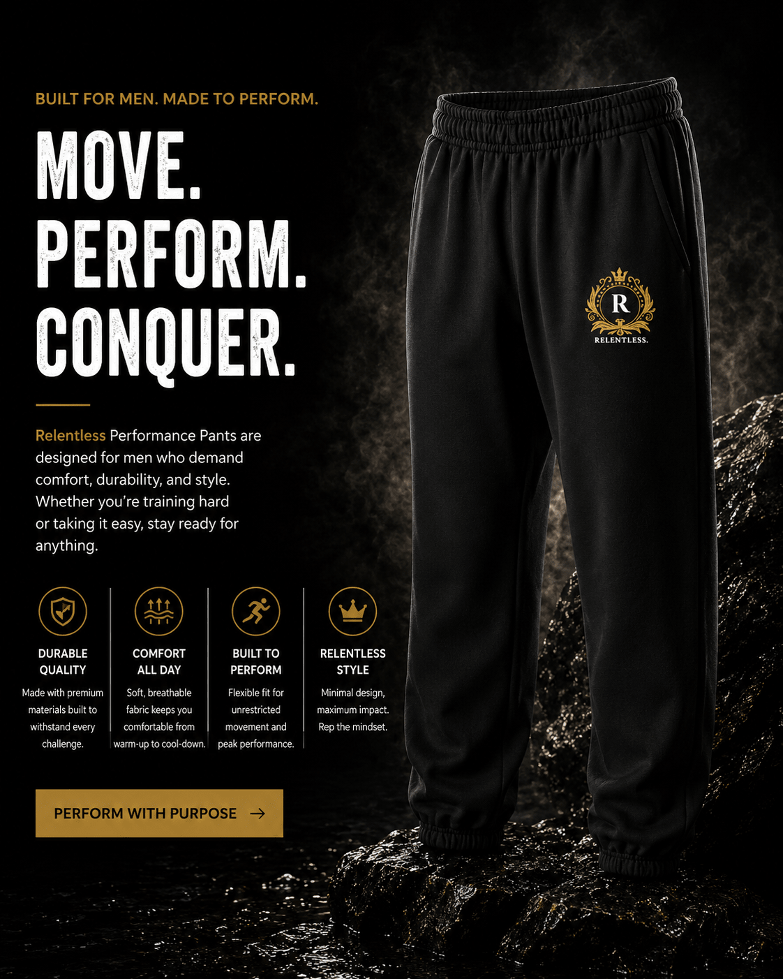 Relentless Heavyweight sweatpants - Relentless Men's Skincare