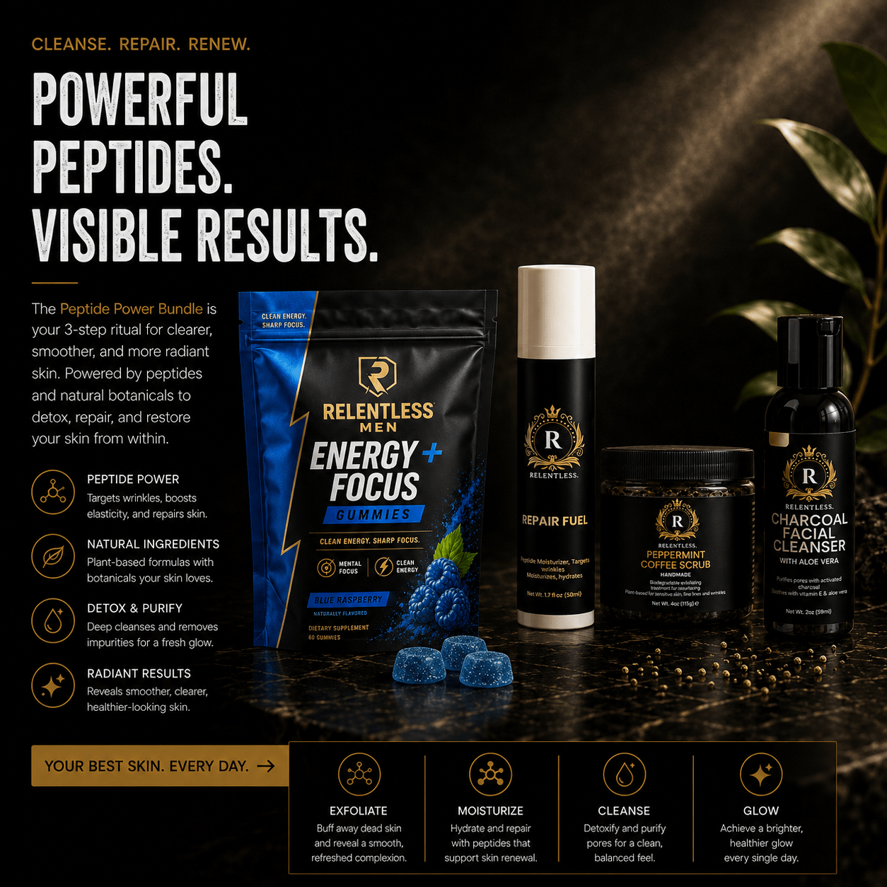 The Relentless Complete Stack - Relentless Men's Skincare