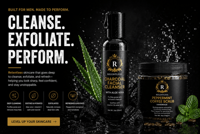 The Shave Reset System — cleanser, serum, and scrub